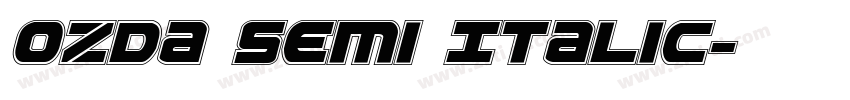 Ozda Semi Italic字体转换
